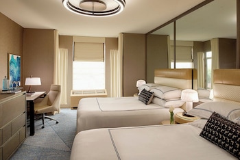 Deluxe Room, 2 Queen Beds (E1) | Premium bedding, minibar, in-room safe, individually decorated at Hotel Zoe Fishermans Wharf