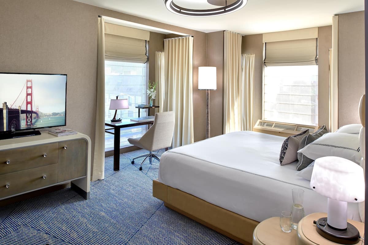 Ropa de cama de alta calidad, minibar, caja fuerte