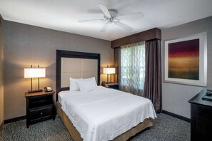 1 bedroom, premium bedding, pillowtop beds, desk
