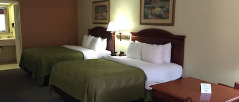 Standard Room, 2 Queen Beds, Non Smoking | Egyptian cotton sheets, premium bedding, pillowtop beds, blackout drapes