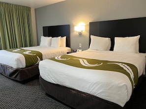 Standard Room, 2 Queen Beds, Non Smoking | Premium bedding, down comforters, blackout drapes, iron/ironing board