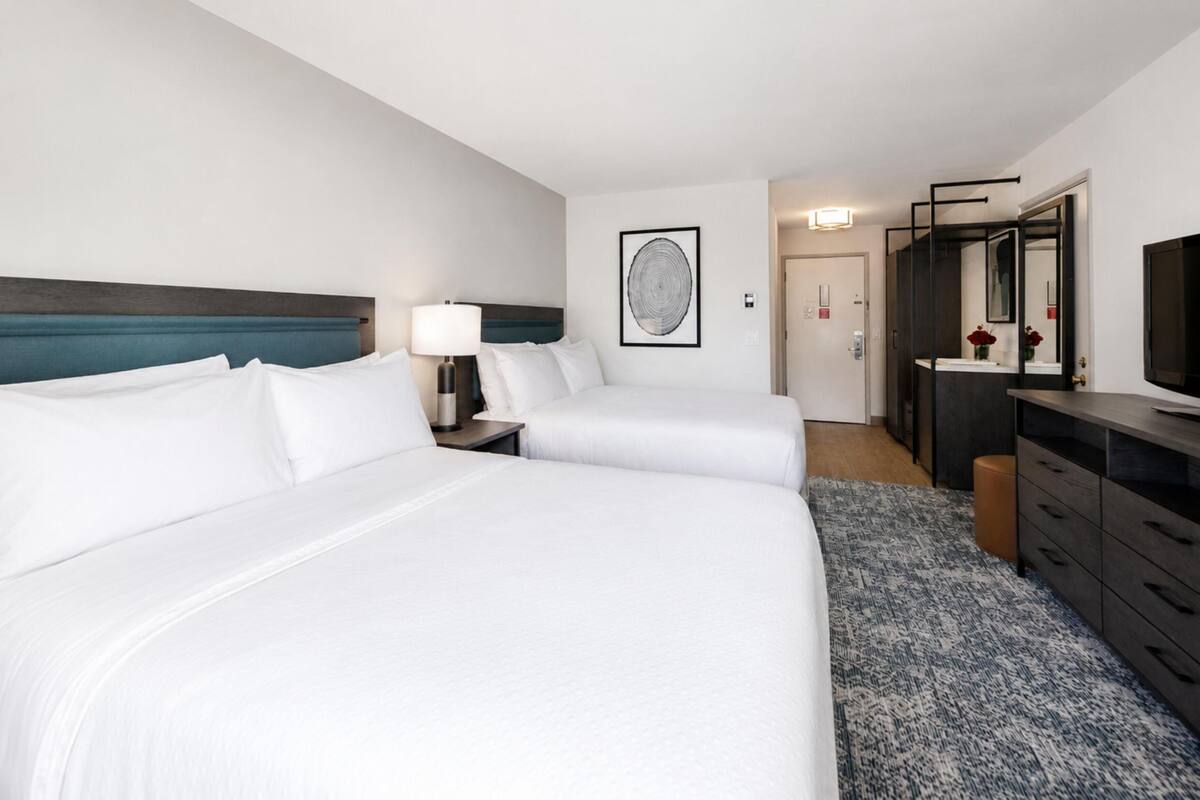 Pillow-top beds, in-room safe, desk, laptop workspace