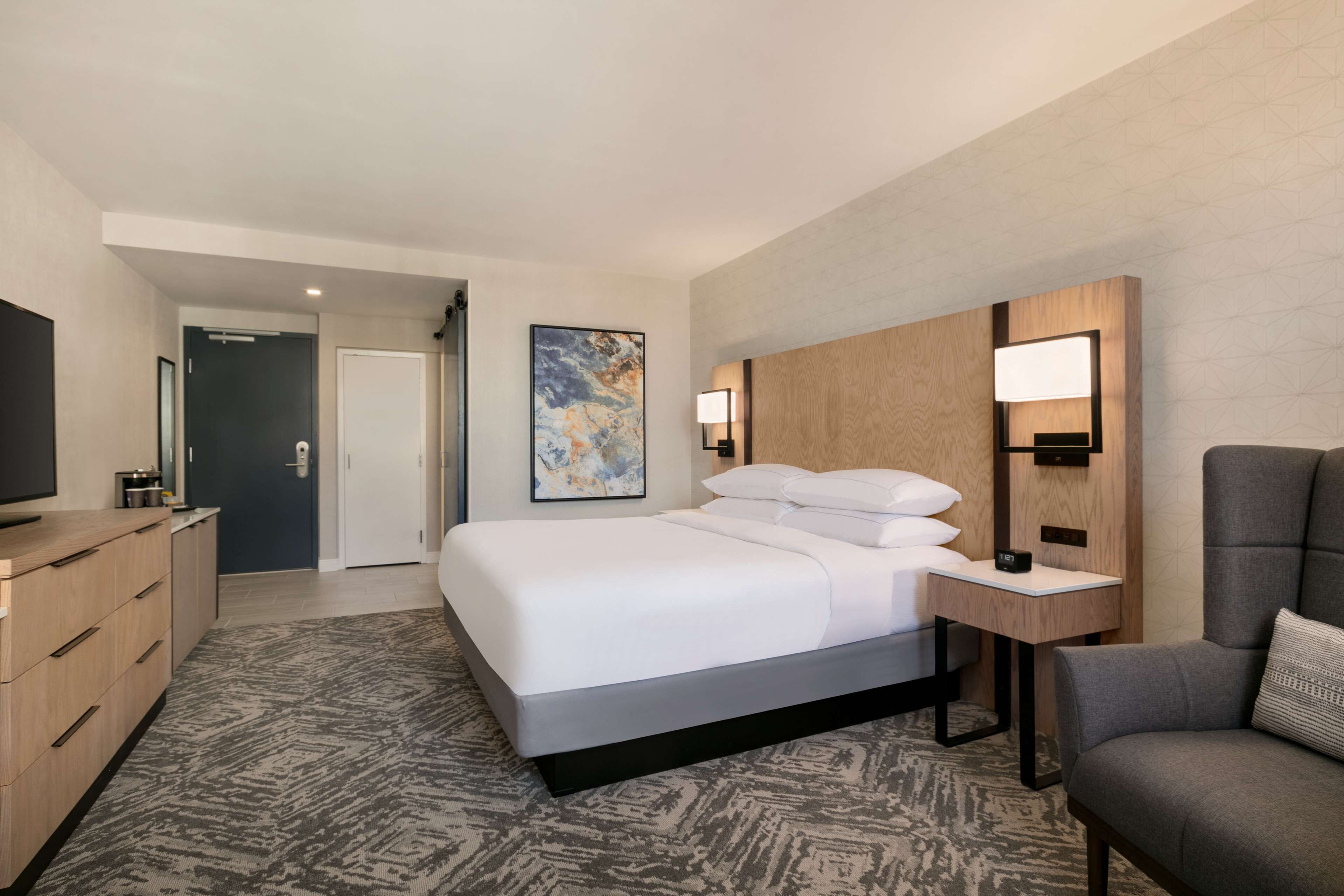 in-room safe, desk, blackout curtains, iron/ironing board