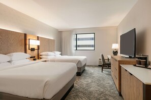 Room, 2 Queen Beds | In-room safe, desk, blackout drapes, iron/ironing board - DoubleTree by Hilton Canton Downtown (Canton)