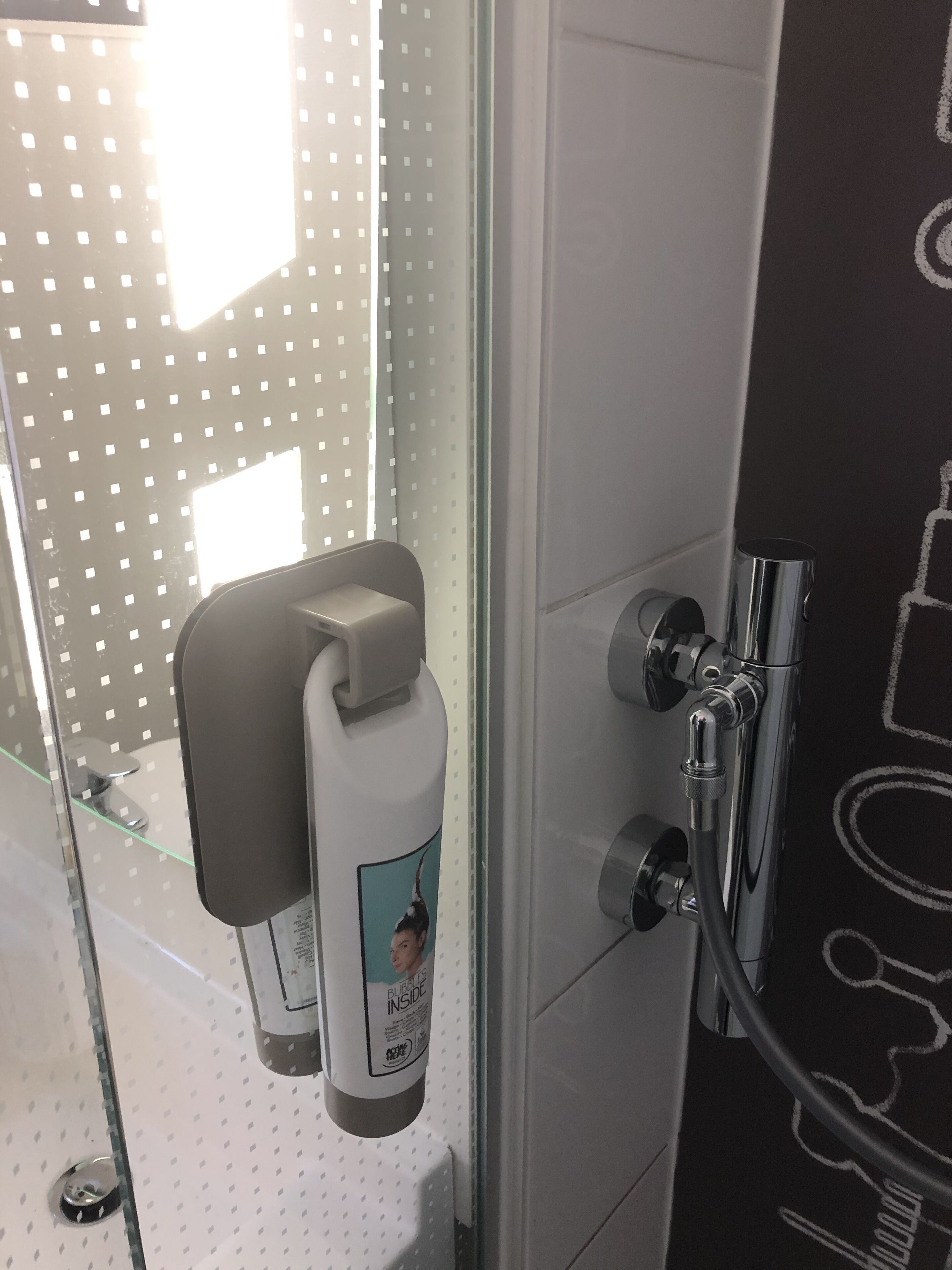 shower, eco-friendly toiletries, hair dryer, towels