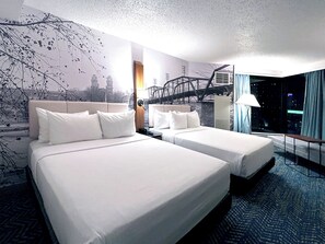 Deluxe Room, 2 Double Beds, Non Smoking | Premium bedding, in-room safe, desk, laptop workspace