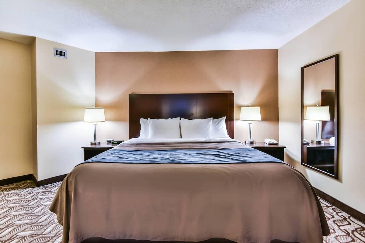 Premium bedding, pillow-top beds, desk, blackout curtains