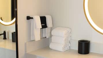 Free toiletries, hair dryer, towels, soap