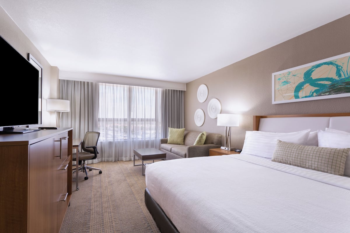 In-room safe, desk, laptop workspace, blackout drapes