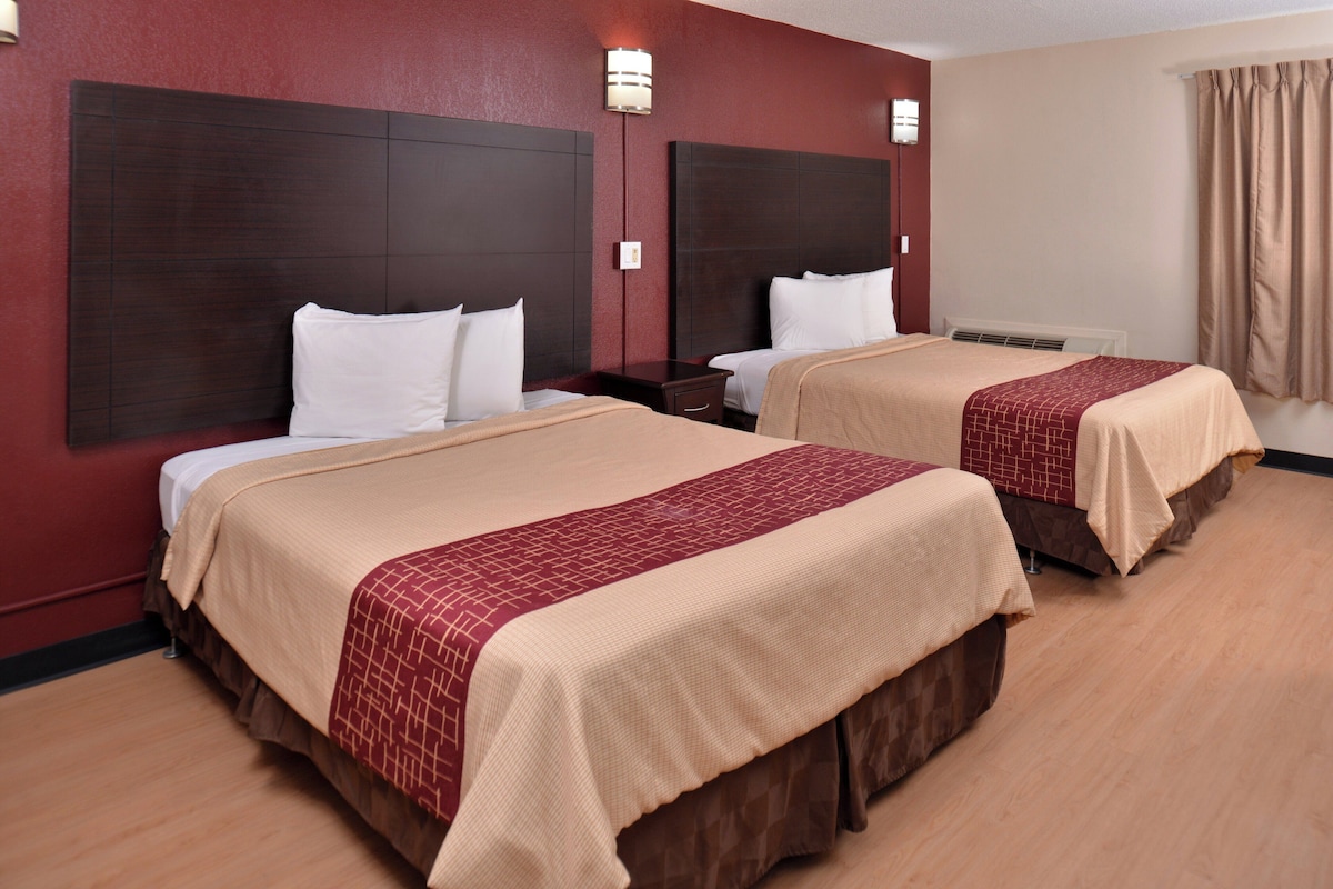 Blackout drapes, iron/ironing board, WiFi (free), bed sheets