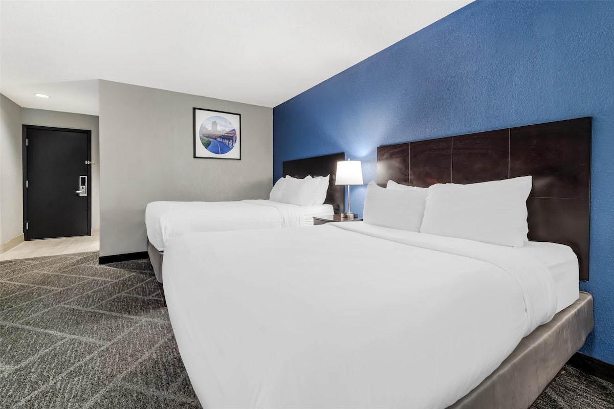 Blackout curtains, soundproofing, iron/ironing board, rollaway beds