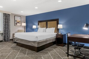 Executive Room, 1 King Bed, Non Smoking, Refrigerator & Microwave (Shower Only;with Single Sofabed) | Blackout drapes, soundproofing, iron/ironing board, rollaway beds