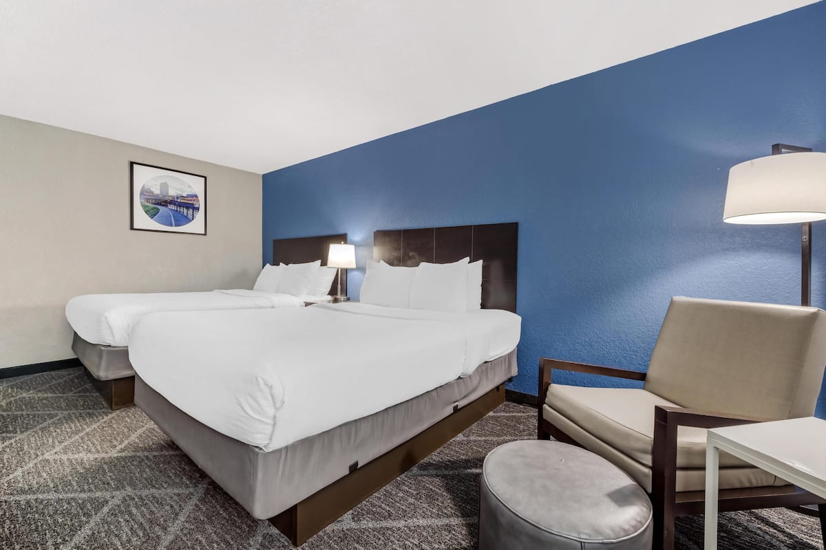 Standard Room, 2 Queen Beds, Non Smoking, Refrigerator & Microwave