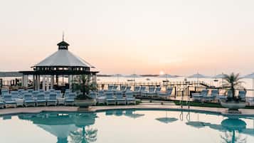 Seasonal outdoor pool, pool cabanas (surcharge), pool umbrellas