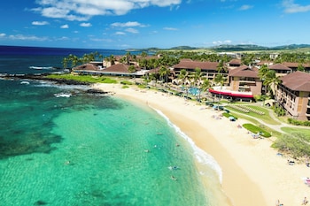 View from property looking out at Sheraton Kauai Resort