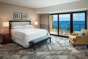Deluxe Suite, 1 Bedroom, Oceanfront (1 King) | 1 bedroom, in-room safe, iron/ironing board, free cribs/infant beds at Sheraton Kauai Resort