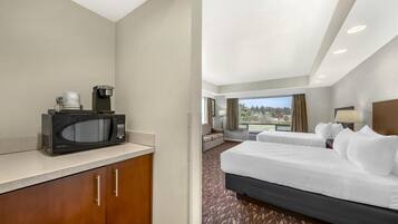 Standard Room, 2 Queen Beds, Non Smoking, City View | In-room safe, individually decorated, desk, laptop workspace