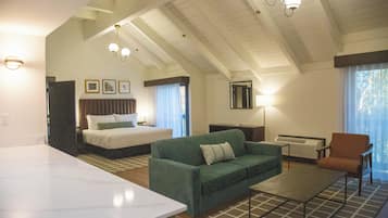 Individually furnished, desk, laptop workspace, blackout curtains