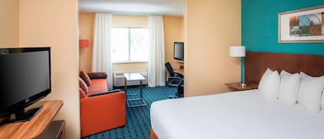 Individually decorated, individually furnished, desk, laptop workspace