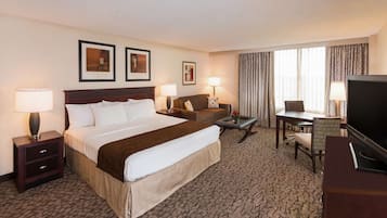 Premium bedding, down duvets, in-room safe, desk