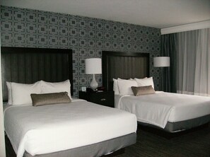 Standard Room, 2 Queen Beds, Accessible, Non Smoking | In-room safe, desk, laptop workspace, blackout drapes