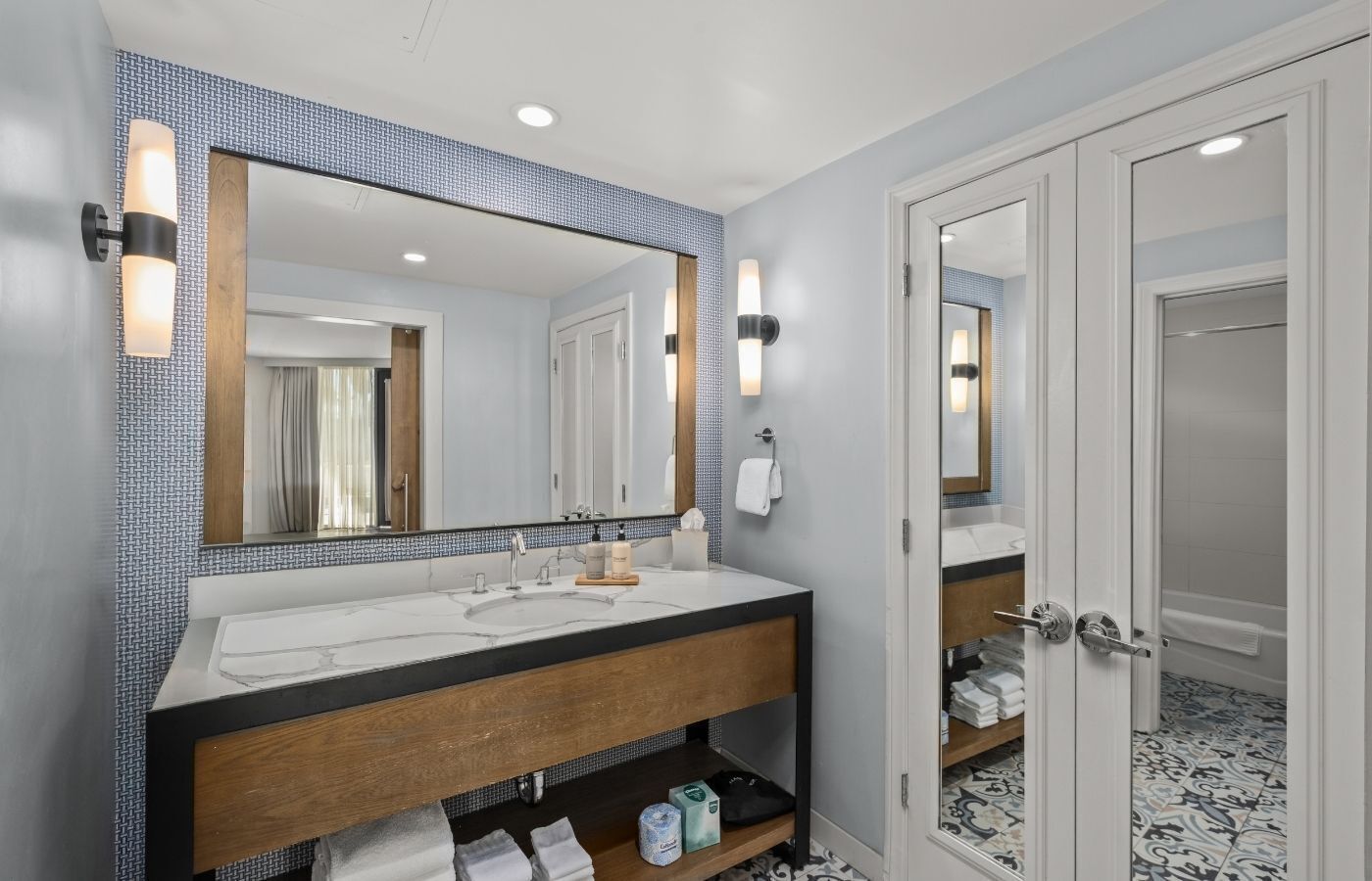 Standard Room, 2 Queen Beds | Bathroom | Eco-friendly toiletries, hair dryer, towels, soap