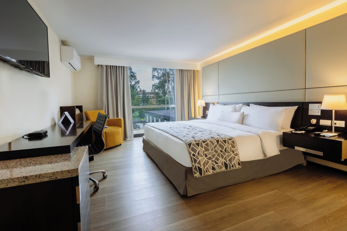 Habitación Deluxe, 1 cama de matrimonio grande | Ropa de cama de alta calidad, edredones de plumas, caja fuerte