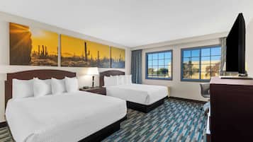 Room, 2 Queen Beds, Accessible, Non Smoking | Pillowtop beds, in-room safe, desk, iron/ironing board