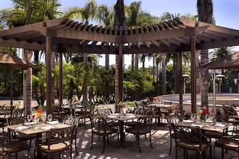 Breakfast, lunch, dinner served; seafood, garden views  at Hyatt Regency Newport Beach
