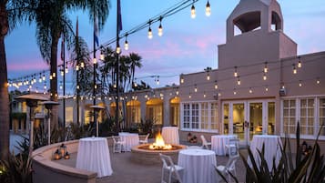 Outdoor banquet area