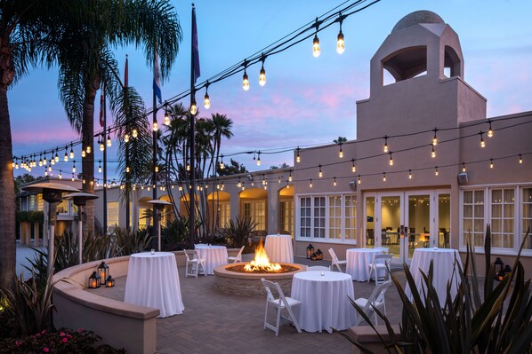 Outdoor banquet area