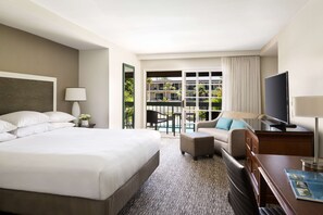 Room, 1 King Bed, Pool View | Hypo-allergenic bedding, down duvets, pillow-top beds, in-room safe