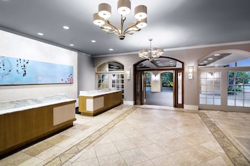 Hotel entrance and lobby at Hyatt Regency Newport Beach