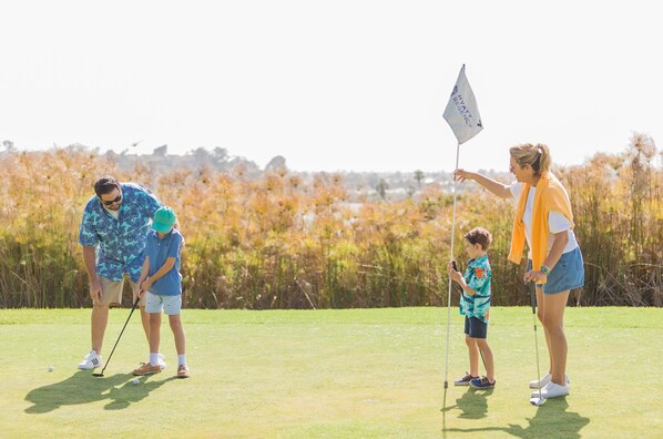 A golf course with a flag marked "MAYBERRY REGISTRY".