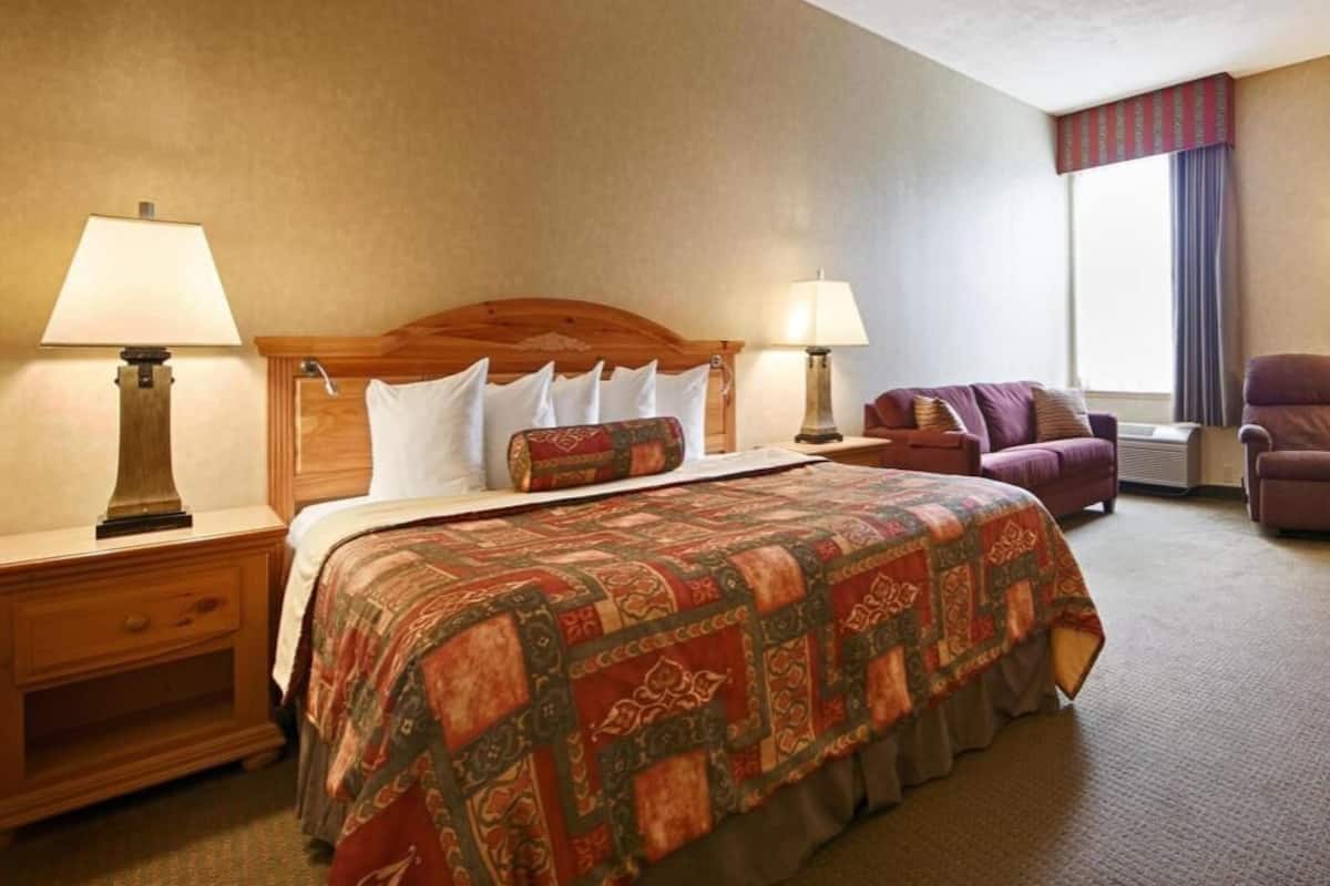 In-room safe, blackout curtains, iron/ironing board, cots/infant beds