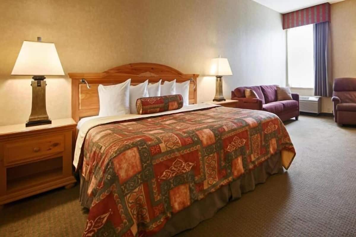 In-room safe, blackout curtains, iron/ironing board, cots/infant beds