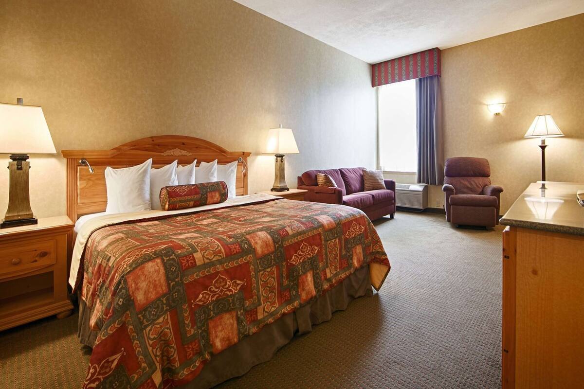 In-room safe, blackout curtains, iron/ironing board, cots/infant beds