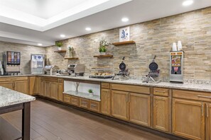 Free daily buffet breakfast