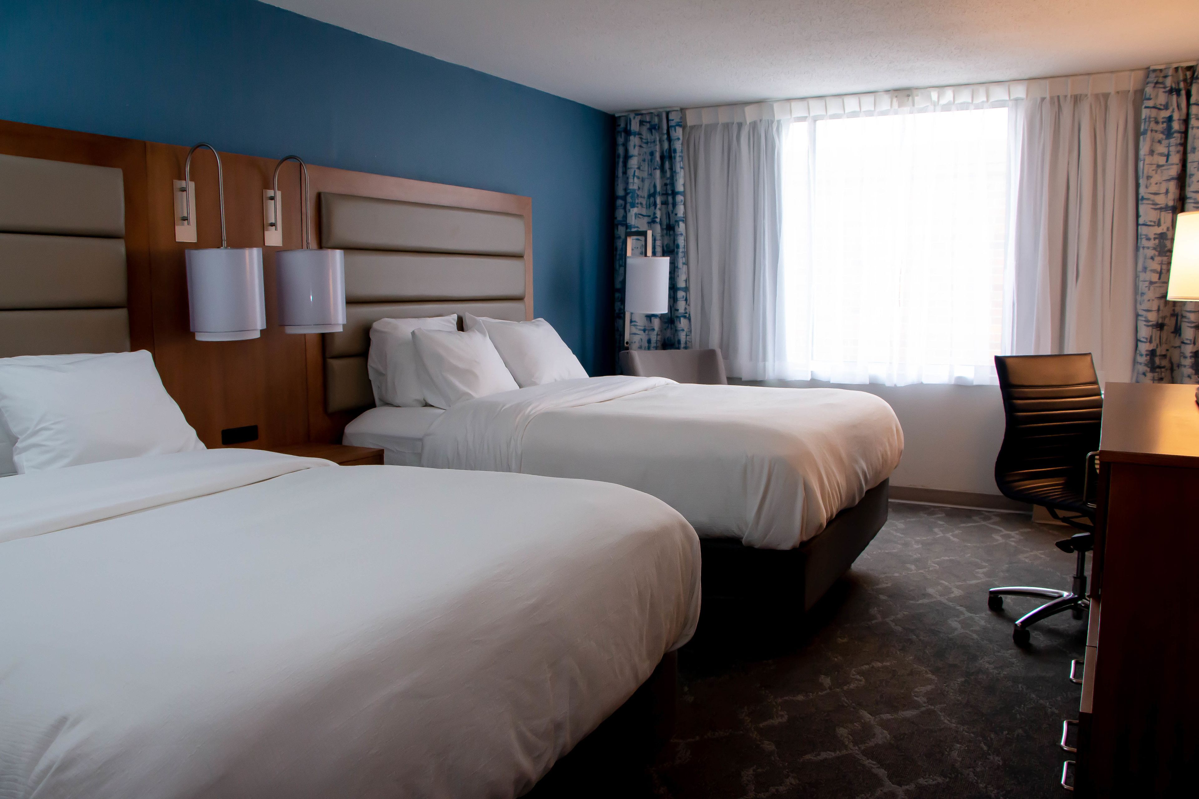 room, 2 queen beds, non smoking | premium bedding, in-room safe, desk, blackout curtains