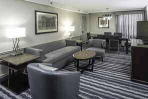 Premium Suite, 1 King Bed, Non Smoking | Living area | Flat-screen TV - DoubleTree by Hilton Hotel Wilmington (Wilmington)