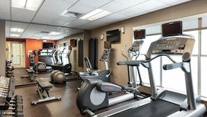 A gym with treadmills, ellipticals, and free weights. - Residence Inn by Marriott San Antonio Downtown Market Square (San Antonio)