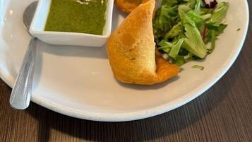 Breakfast, lunch, dinner served; Indian cuisine