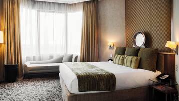 Premium bedding, minibar, in-room safe, desk