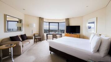 Ropa de cama de alta calidad y minibar