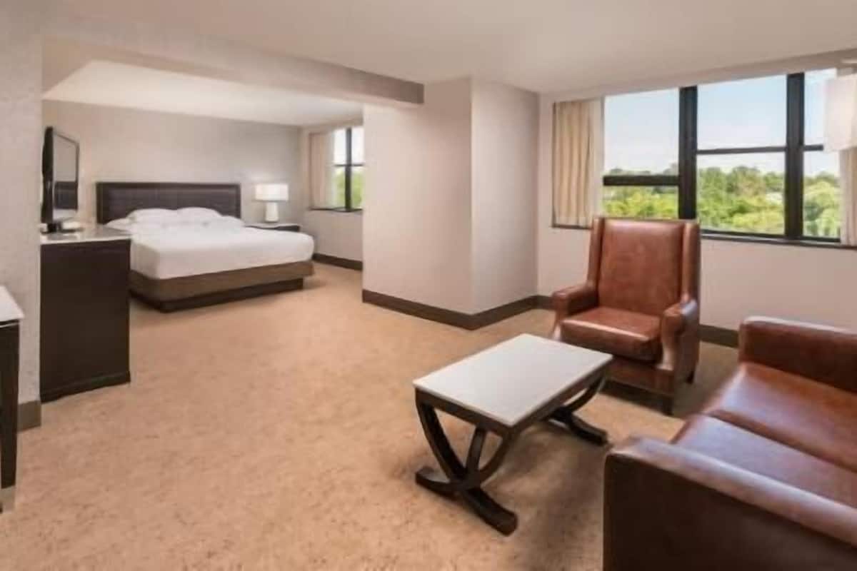 Premium bedding, down comforters, pillowtop beds, in-room safe