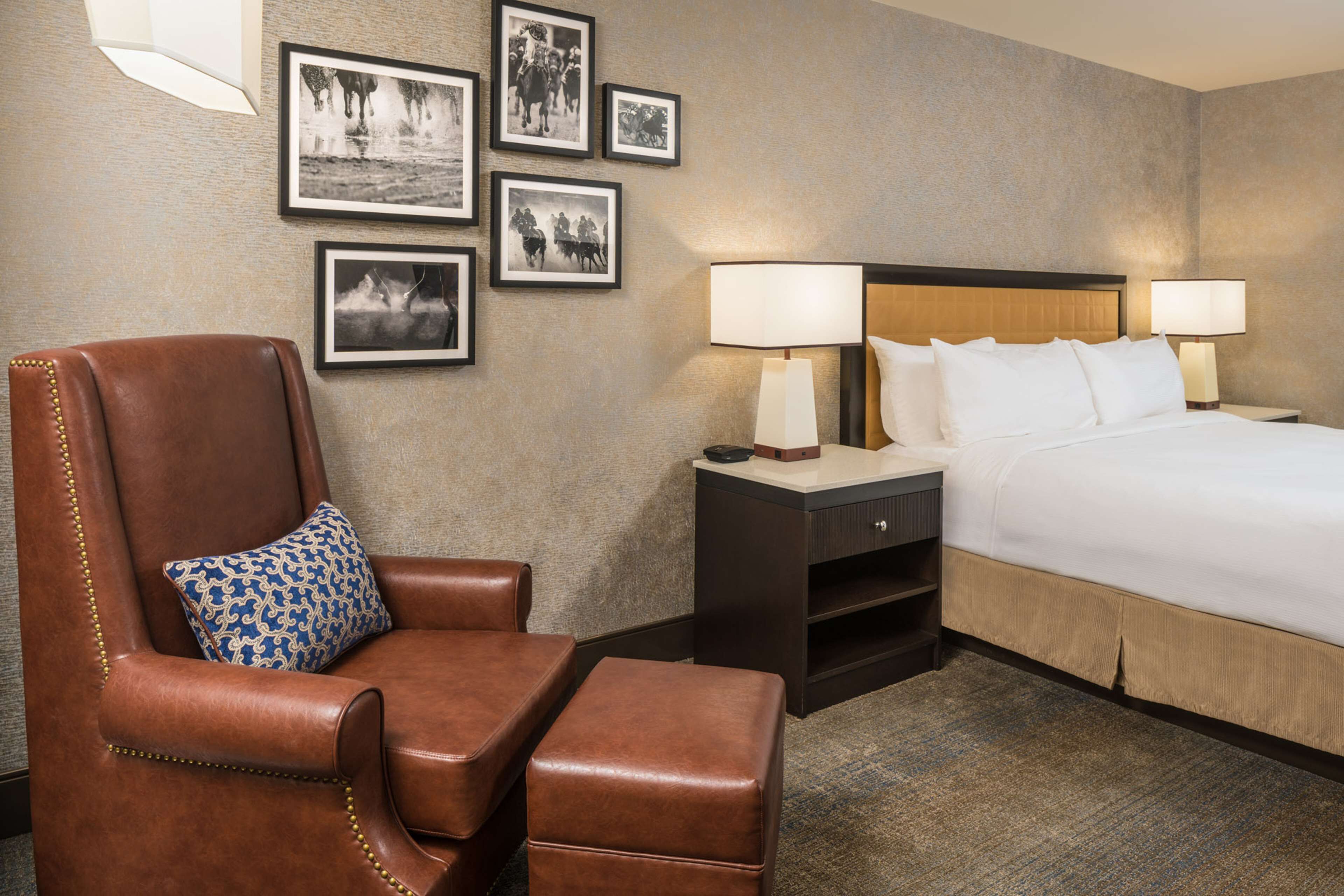 Premium bedding, down comforters, pillowtop beds, in-room safe