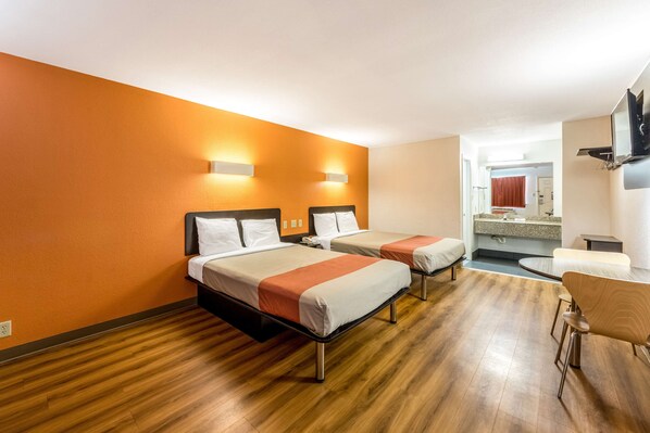 Standard Room, 2 Queen Beds, Non Smoking | Premium bedding, desk, blackout curtains, WiFi