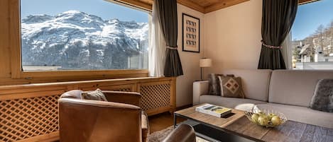 Panoramic Suite, 2 Bedrooms | Living area | Flat-screen TV