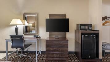 Standard Room, 2 Double Beds, Non Smoking, Refrigerator & Microwave | In-room safe, laptop workspace, blackout drapes, iron/ironing board