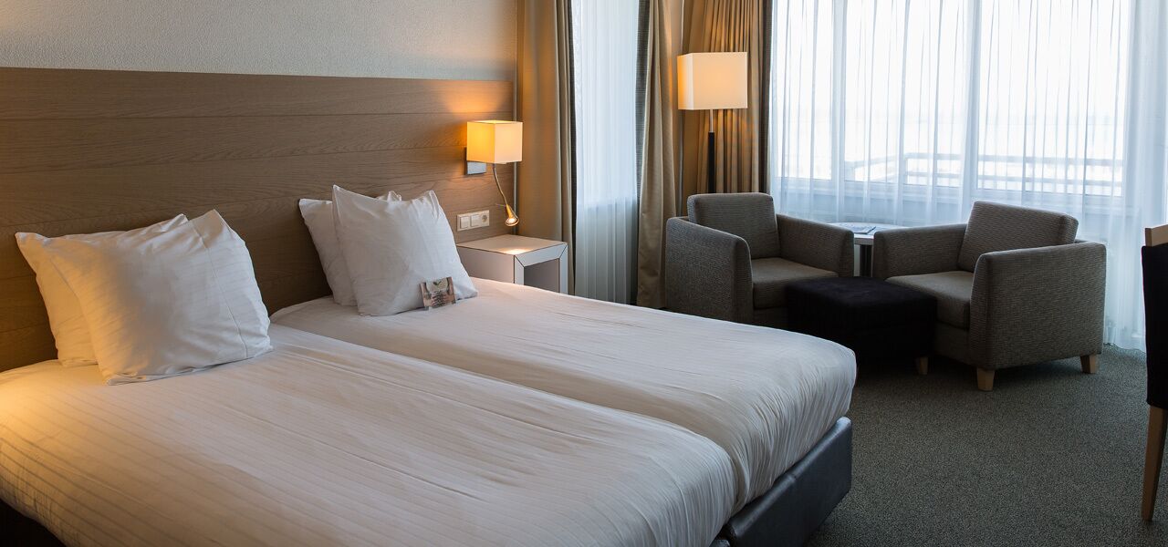 panoramic double room, sea view | 1 bedroom, in-room safe, desk, blackout curtains